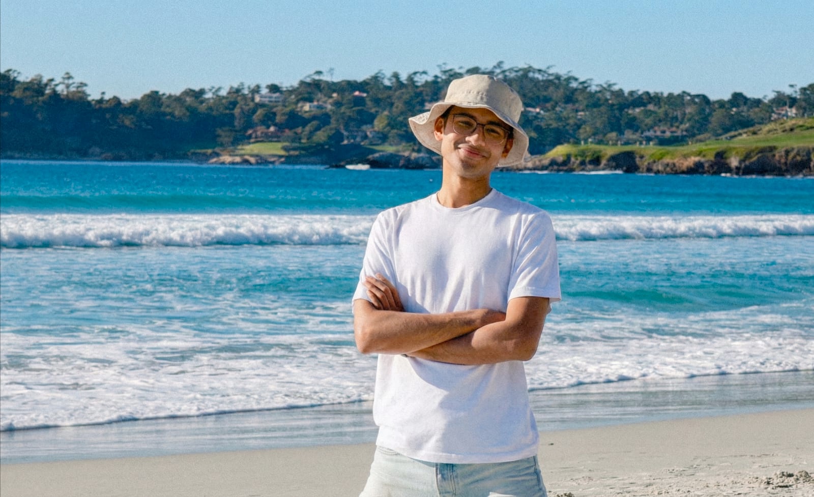 Shubh at the California coast